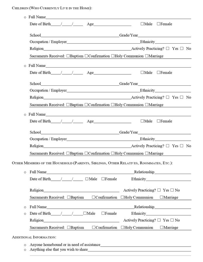 Registration Form page 2 of 2